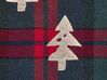 Conjunto de 2 almofadas de veludo vermelho e verde padrão natalício 45 x 45 cm CUPID_814134