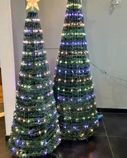 Dekoracja świąteczna podłogowa Smart LED Sterowane aplikacją SAARLOQ 160 cm Choinka Zielony_978583