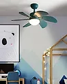 Ceiling Fan with Light LOGAR with Remote LED Blue