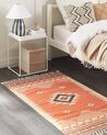 Cotton Kilim Area Rug 80 x 150 cm Orange GAVAR_869186