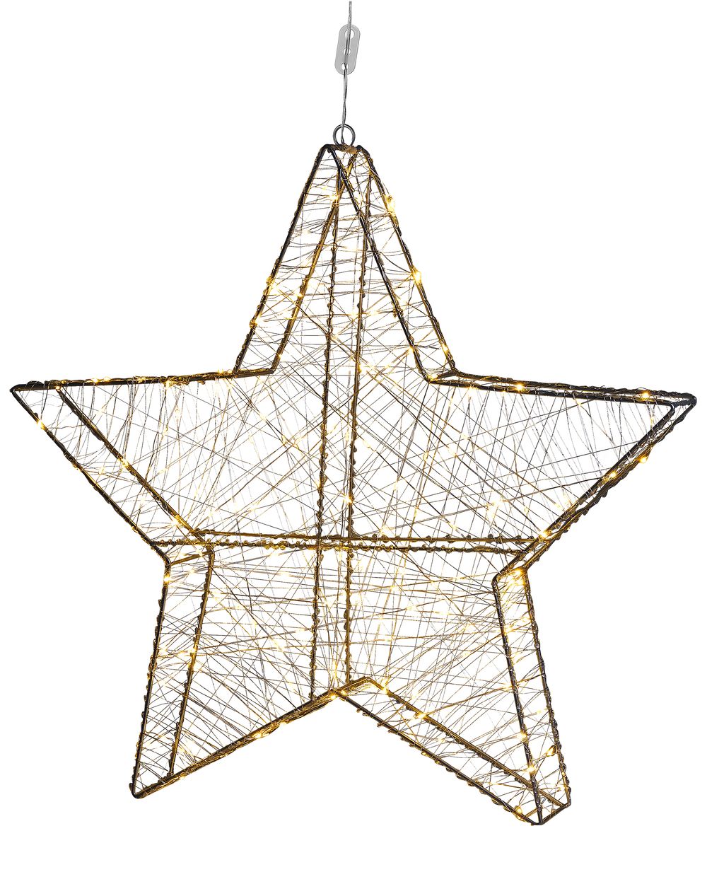 Décoration suspendue pour l'extérieur LED KURULA 58 cm Étoile Argenté