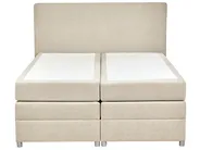 Divan Bed with Storage MINISTER Fabric Light Beige 160 x 200 cm (EU King Size)_873587