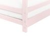 Dřevěný domeček dětská postel 90 x 200 cm pastelově růžová APPY_913277