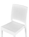 Set di 4 sedie da giardino in rattan bianco FOSSANO_807732