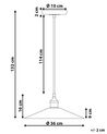 Lampe suspension cuivré PELLY_691650