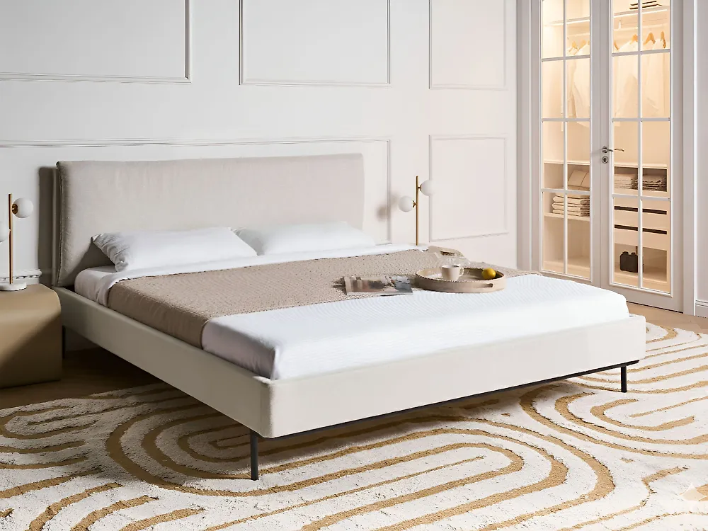 Bed Fabric CORIO 180 x 200 cm (EU Super King) Light Beige_1187211