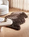 Faux Fur Rug MUNGO Brown 63 x 95 cm