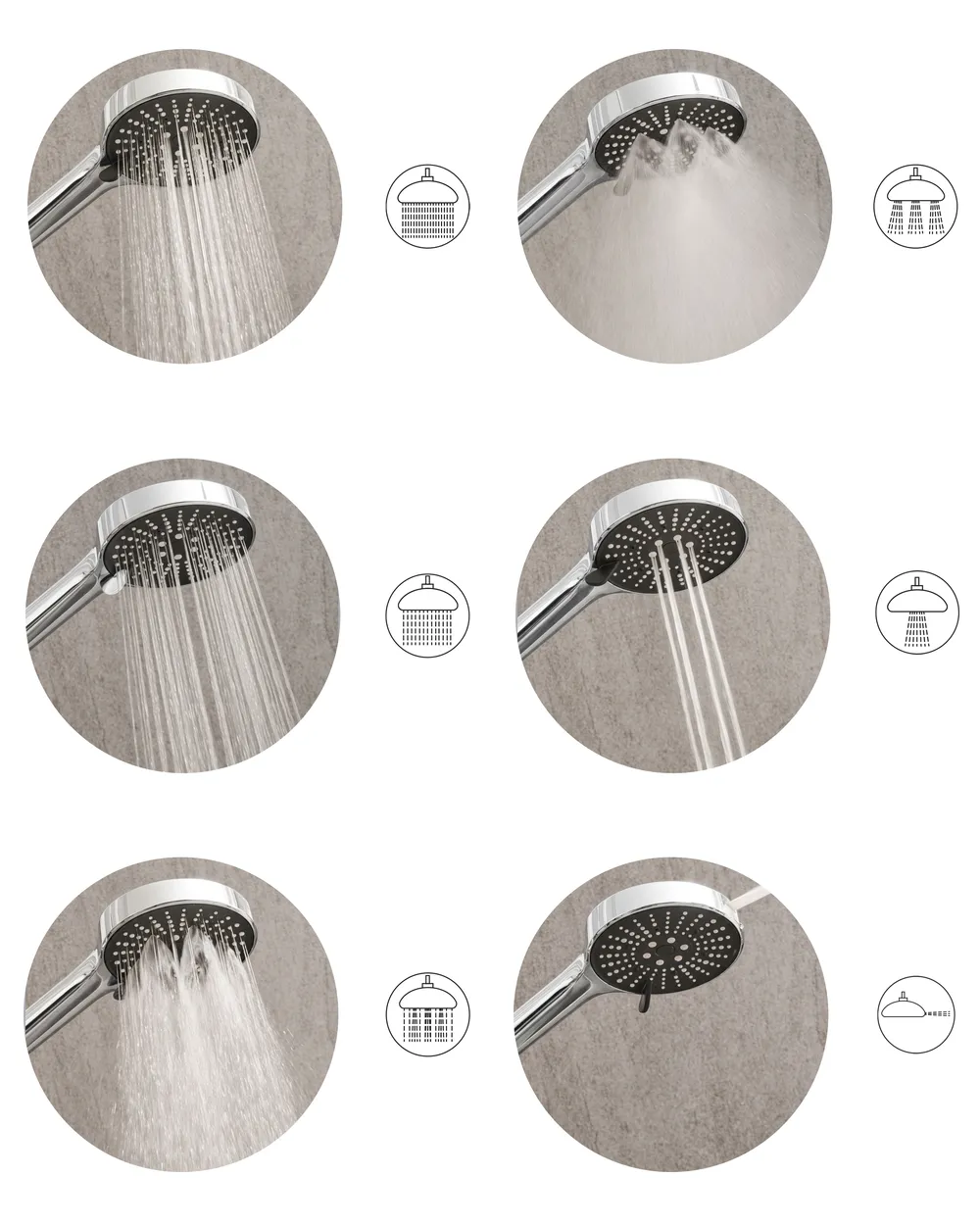 Shower Head and Hose Kit MAPIRI 6-function Silver_1006557