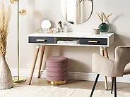 Table de bureau FRISCO 120 cm 45 cm avec tiroirs Gris_1177369