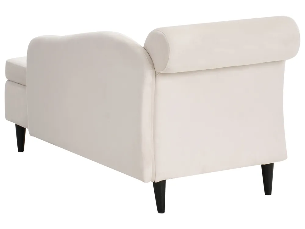Left-Hand Chaise Longue LUIRO with Storage Velvet Beige_1000658