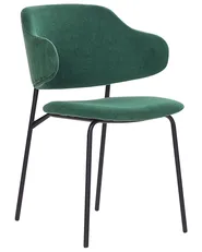 Set of 2 Dining Chairs KENAI Dark Green_874473