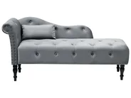 Chaise longue versione sinistra IVRY Velluto Grigio_929062