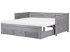 Rozkádací postel dřevěná šedá s roštem 90 x 200 cm CAHORS_742468