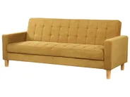 Sofa Bed 3 Seater VEHKOO Fabric Mustard_914597