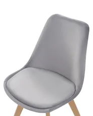 Set of 2 Dining Chairs DAKOTA II Velvet Grey_767870