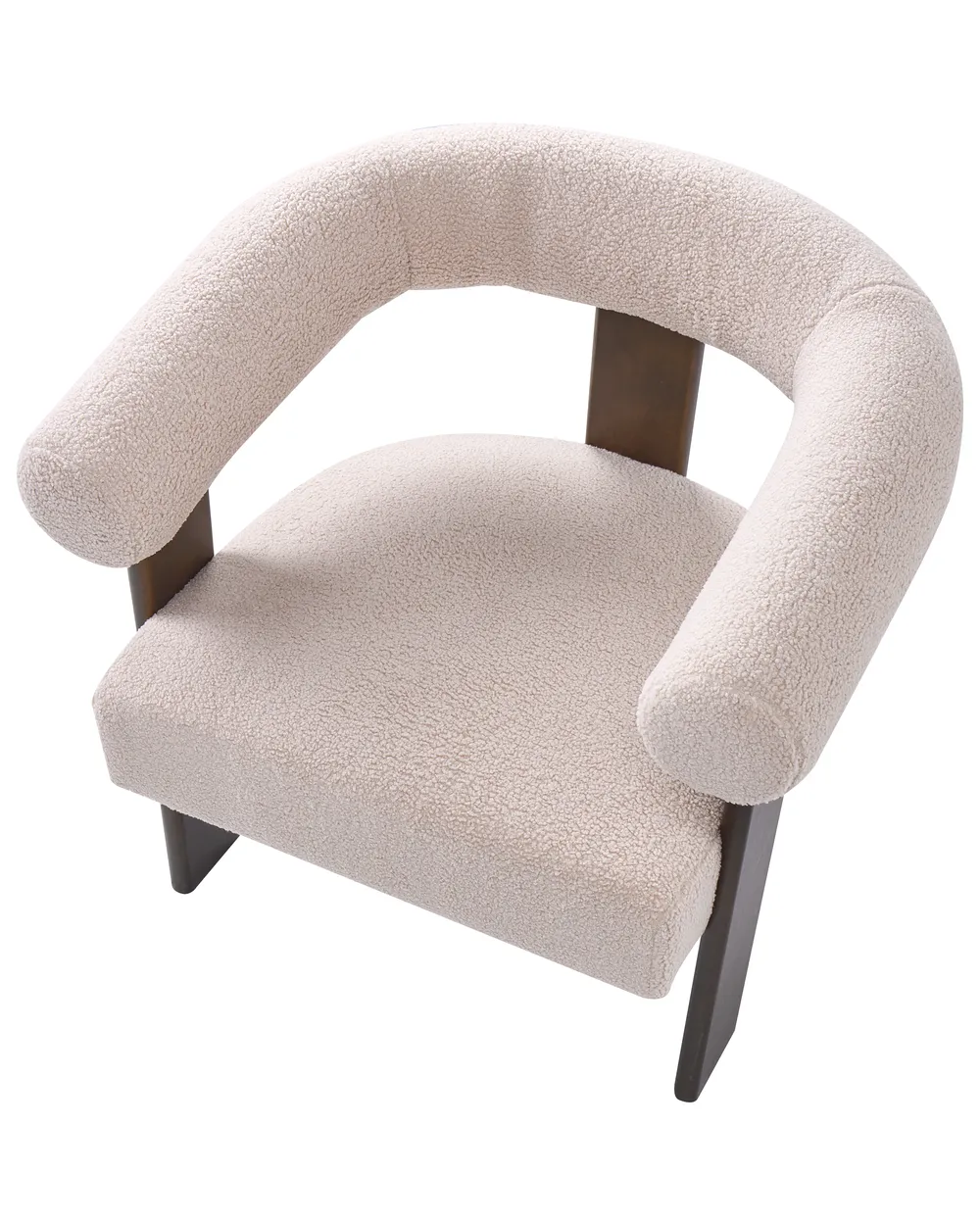 Poltrona ILBRO Bouclé Marrone scuro/Beige_1061241