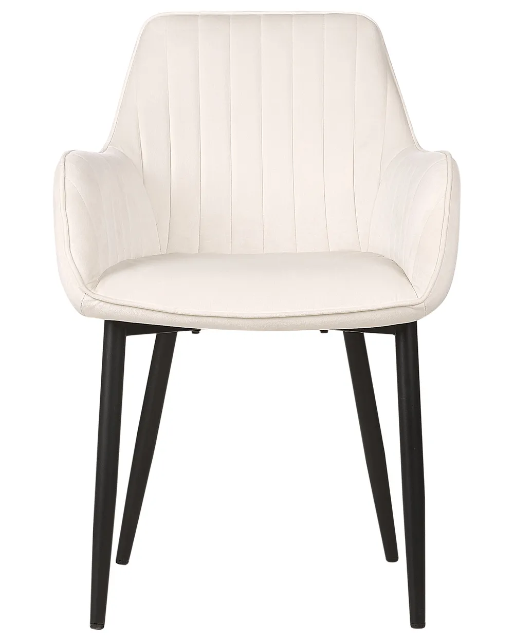Set of 2 Dining Chairs WELLSTON Velvet Off-White_901868