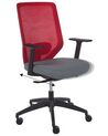 Chaise de bureau en tissu rouge VIRTUOSO_923421