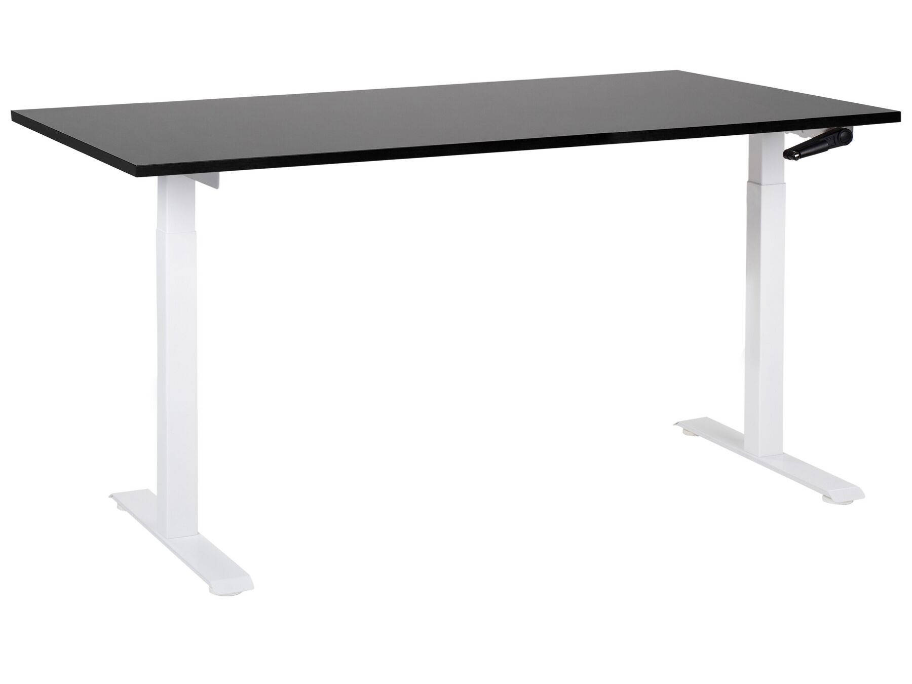 Justerbart skrivbord 160 x 72 cm svart och vit DESTINES_898819