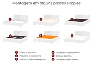 Cama de água Bouclé LAVAUR 160 x 200 cm Creme_1026940