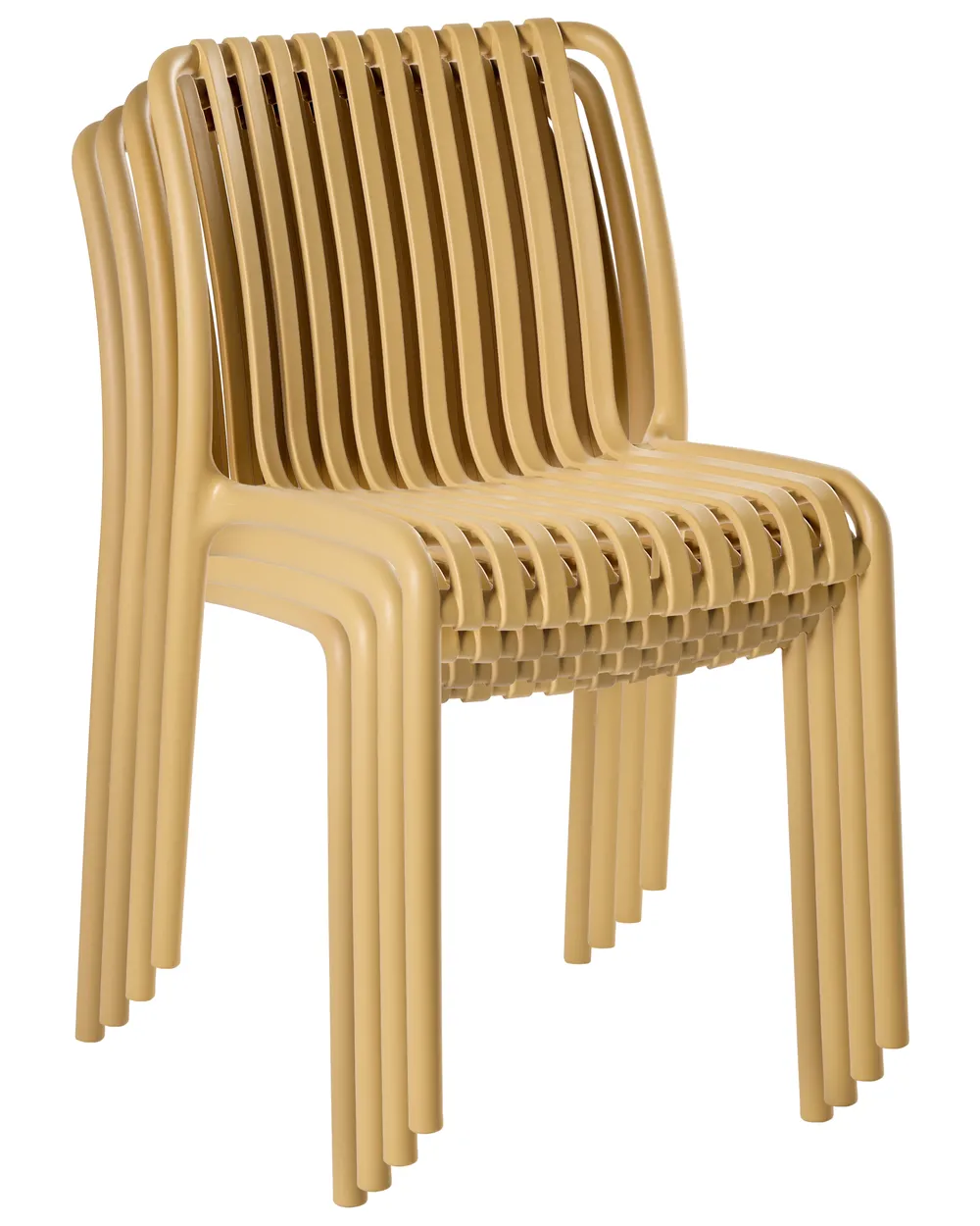 Set of 4 Garden Chairs ARICCIA Mustard_1051445