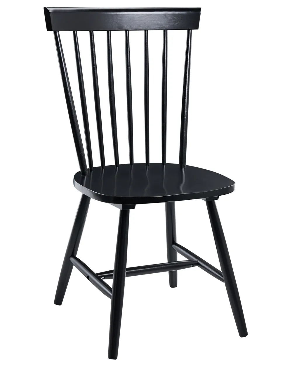 Set of 2 Dining Chairs BURGES Wood Black_1077018