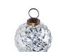 Set of 6 Glass Baubles Silver ARGENTIN_899770