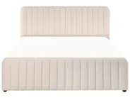 Ottoman Bed LUNAN Velvet Beige 160 x 200 cm (EU King Size)_1051393