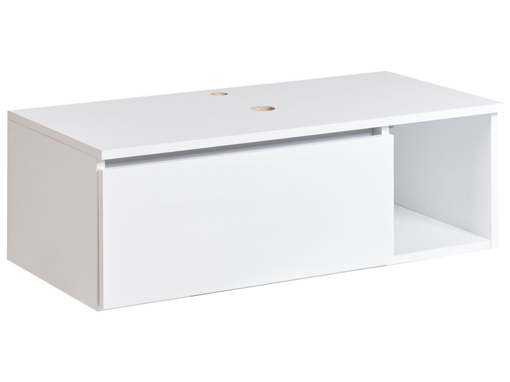 Szafka łazienkowa wisząca pod umywalkę RUPANCO 80 cm Biały