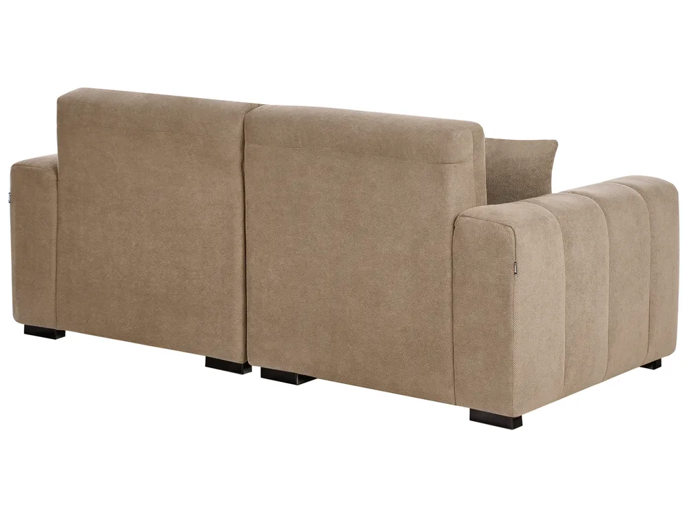 Sofa 3 Seater FAUSKAN Fabric Brown_969009