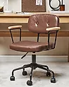 Desk Chair ALGERITA Faux Leather Brown