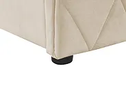 Bett mit Stauraum ROCHEFORT Samtstoff Beige 160 x 200 cm_857296