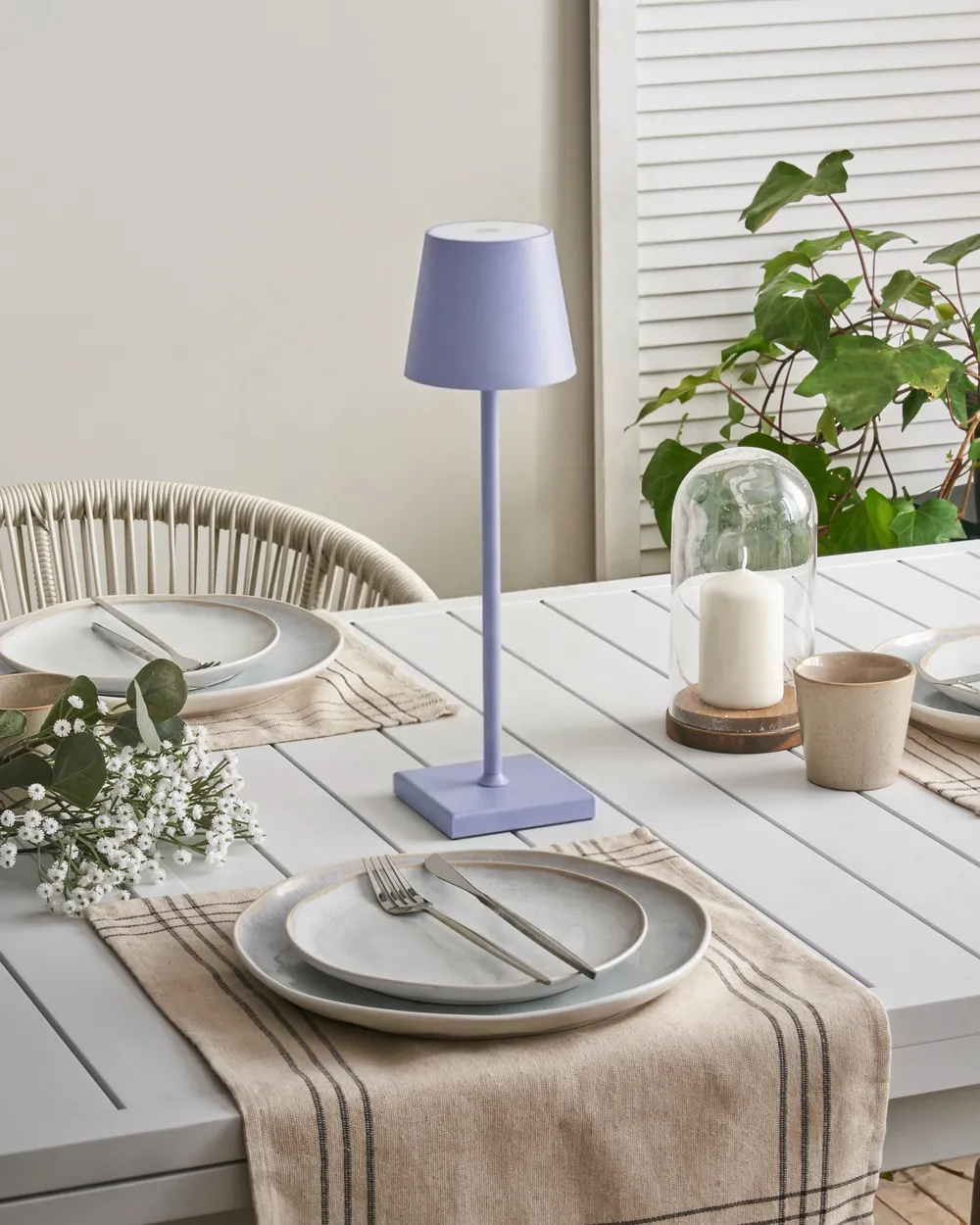 Wireless LED Table Lamp BACEIRO Metal Light Violet_1061024