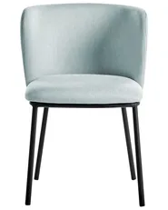 Set of 2 Dining Chairs MINA Fabric Light Blue_954059