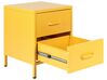 Sängbord i stål med 2 lådor gul MALAVI_844026