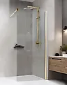 Shower Screen AHAUS 900 x 1900 mm Gold