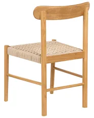 Set of 2 Dining Chairs EAGAN Wood Brown/ Beige | Beliani.co.uk