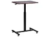 Manual Adjustable Laptop Stand ACADEMIA 65 cm x 48 cm with Wheels Dark Brown