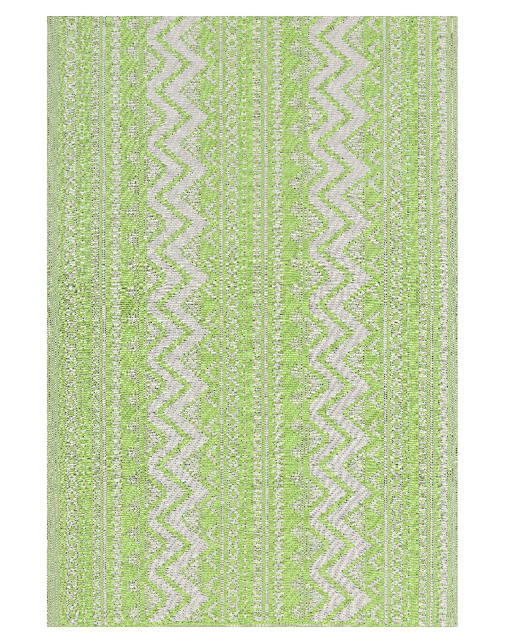Tapis extérieur au motif zigzag vert 120 x 180 cm NAGPUR_766490