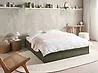 Ottoman Bed without Headboard DINAN Boucle Dark Green 160 x 200 cm (EU King Size)