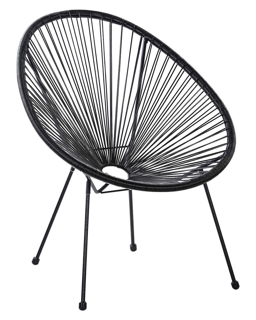 Garden Chair ACAPULCO II PE Rattan Black