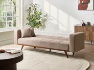 Sofa Bed 3 Seater HJULBY Light Brown_1030072