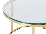 Set di 2 tavolini da caffè GRANGE Vetro temperato Oro_895890