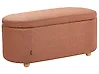 Panca contenitore imbottita HAYWARD Tessuto 98 cm Marrone dorato