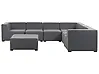 Garden Corner Sofa with Ottoman 7 Seater AREZZO Modular Grey Left Hand