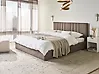 Cama con almacenaje TARASCON Tela Gris pardo 180 x 200 cm