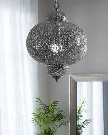 Metal Pendant Lamp Silver TYNE