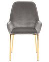 Set of 2 Velvet Dining Chairs Grey LOVERNA_767744