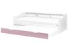 Lit gigogne Bois de pin EDERN 90 x 200 cm Rose