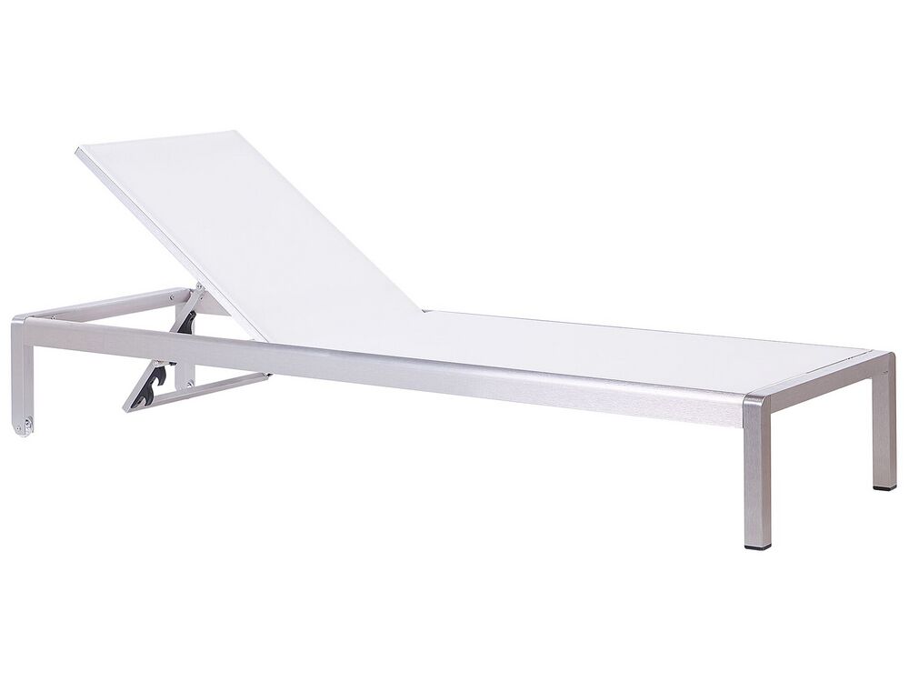 Sun Lounger FOSSATO Reclining Metal White
